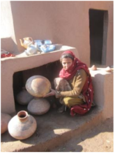 Ms. Ruqia at her home...