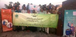 The delegation with election officers