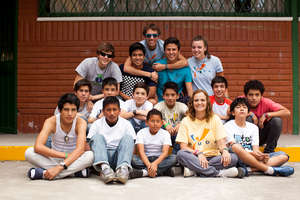 One of the boys group at camp (11-15yrs)