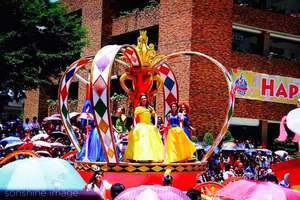 Princesses on magical floats left children in awe.