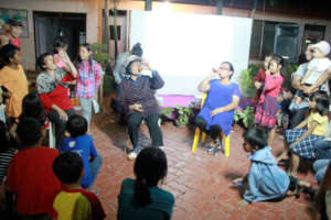 Christmas Party with neighborhood