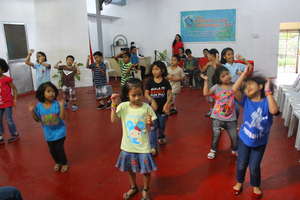 CJFI kids in dancing lesson