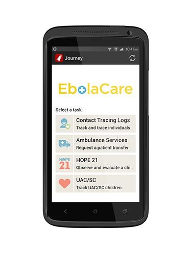 Smart phones for 100 Ebola health workers