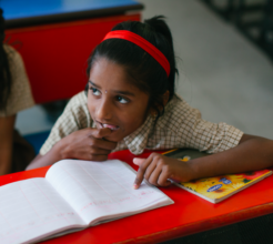 Maya is now a diligent student at our slum school