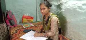 Simran studied from home