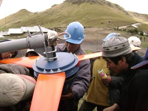 SP Engineers installing the turbine.
