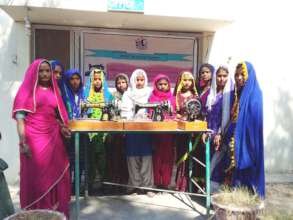 Skilled women in sewing