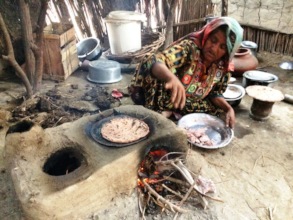 Bajani women cooking Chapati