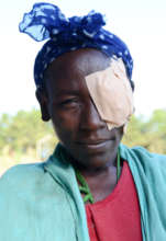 Amarech following her sight saving surgery