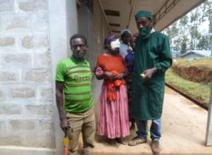 Zeritu with her family after surgery