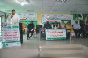 Stage of the Seminar, Religious Leader addressing