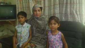 Saima with her Children are thanking you