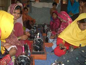 Girls are happy to have vocational Center