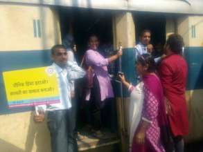 Not just bus stops, we reached the railway station