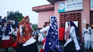 Group dance highlighting violence against women