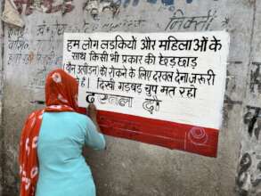 TCL writing slogans on the walls of Delhi 1