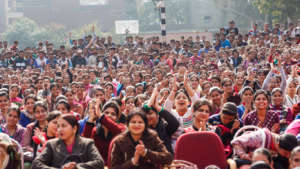Students at a youth mobilisation activity