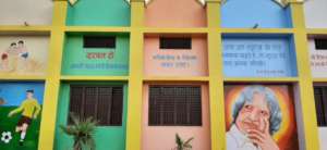 Wall Painting in School for Dakhal Do Campaign