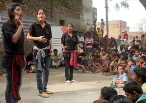 Street theater performance