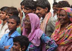 Young men and village elders.Where are our girls?