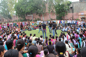 Training with youth at colleges in Haryana