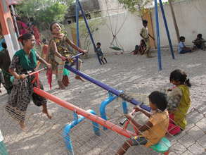 In our own garden deprived children enjoy a lots..