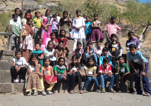 Aniket & friends during the Educational Tour