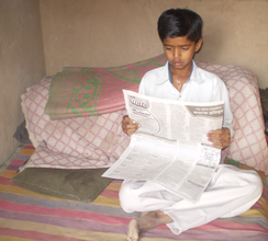 Aniket developed an interest in reading newspapers