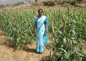 Kusum is proud to be working her own land.