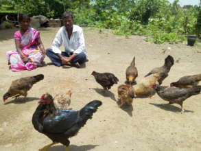 Lata with her husband