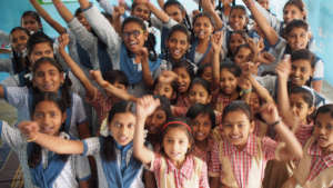 Rani with her 'Girls Together' group