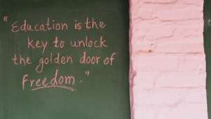 A motivational quote on Utalesha's school wall!