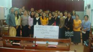 A meeting to build awareness on VAW