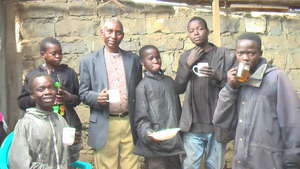 Donation made us to feed this street boys.