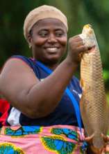 Showcasing success during harvesting of fish ponds
