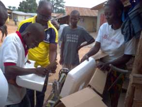 Kebbeh receiving supplies
