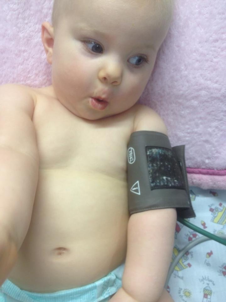 Skylah-Mae at one of her many check ups