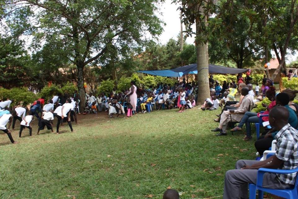 Children's party in our new compound