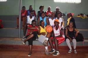 The HOCW basketball players on Sports Day