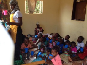 Snack time at the child care centre