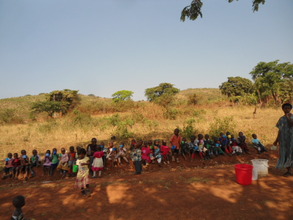 Children feeding at school