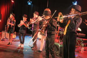 Students from WHB 2nd Line New Orleans Band