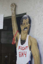 Our FIGHT HIV Freddie (life-size!) by Dima Green