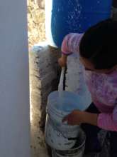 Taking out rainwater for the first time!