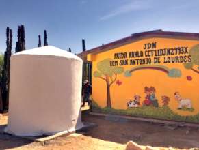 Finished rainwater cistern at local kindergarten