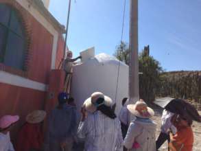 Caminos staff inspects system in Los Platanos