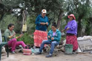 Taking a much-needed break during a cistern build