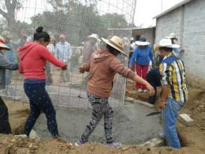 Placing the cistern at the San Antonio training