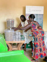 Refugee women with value-added veggie products