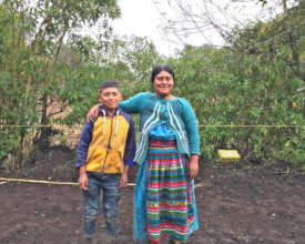 Maria at the greenhouse site